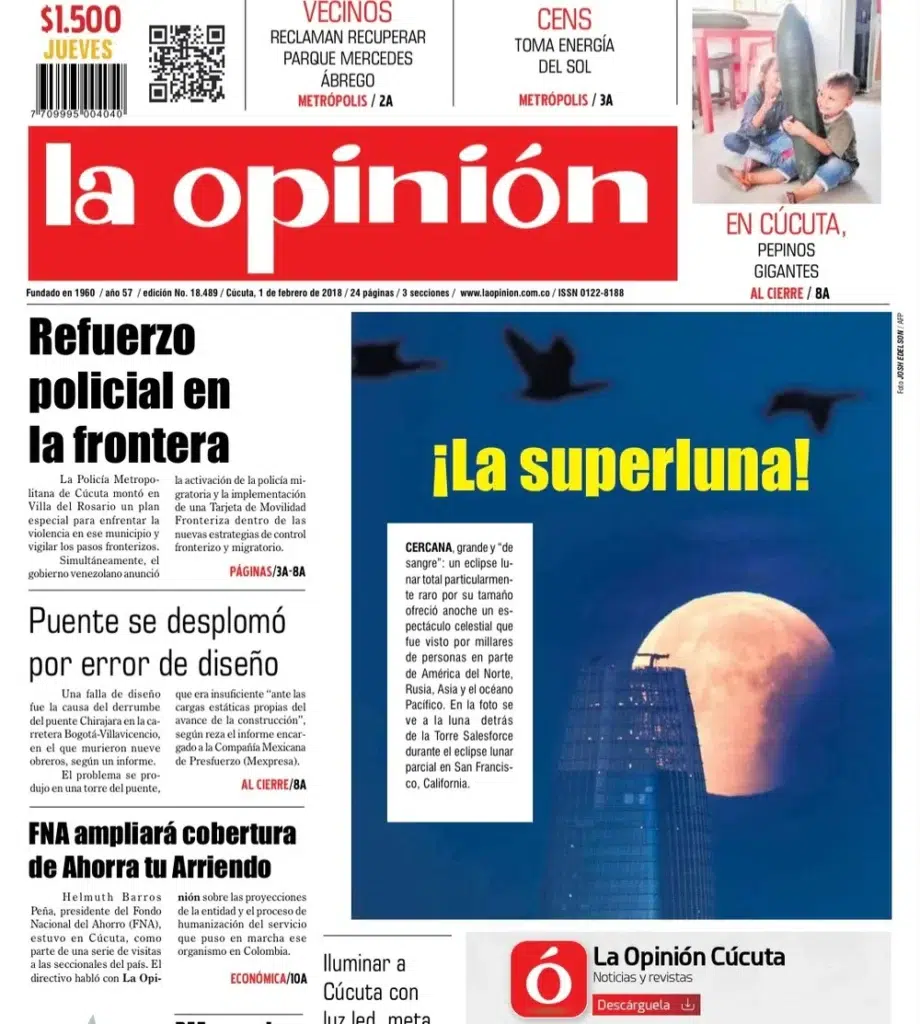 La Opinión featuring a photograph by Josh Edelson