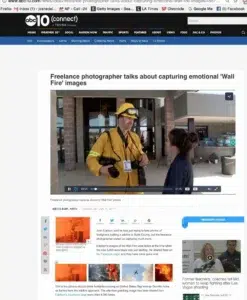 A press feature of Josh Edelson wildfire photography (press feature 7)