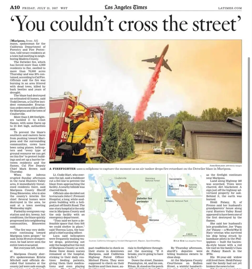 A press feature of Josh Edelson wildfire photography (press feature 11)