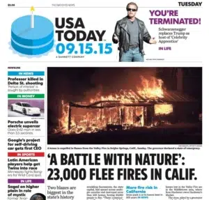 USA Today — a smoke-filled California sky  — a Josh Edelson photograph