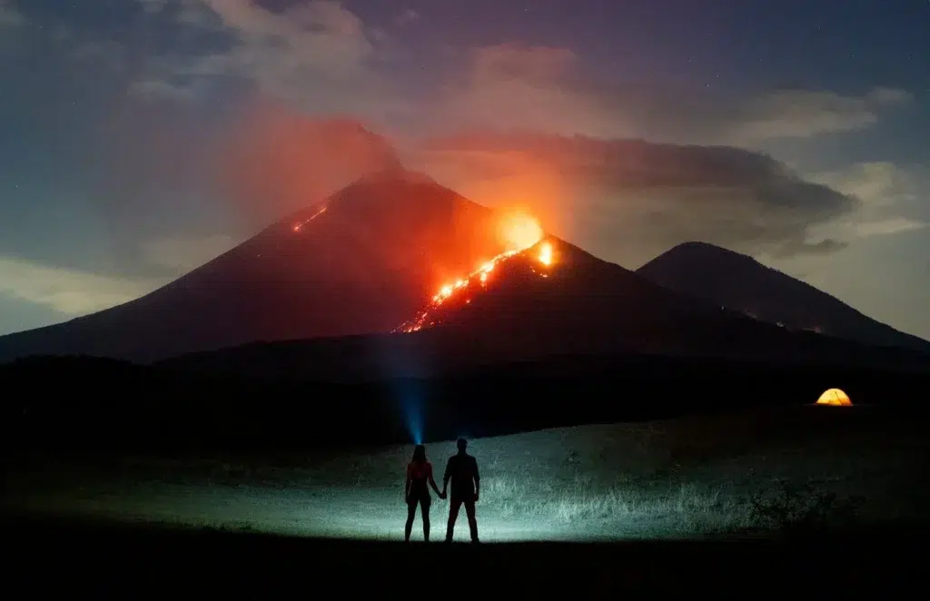Extinct volcano, Shield volcano, Stratovolcano, documentary photography by Josh Edelson/AFP
