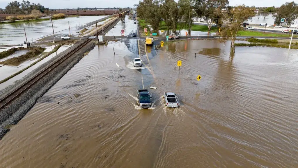 Tiny California town underwater after storm flooding from ..., photo by Josh Edelson/AFP