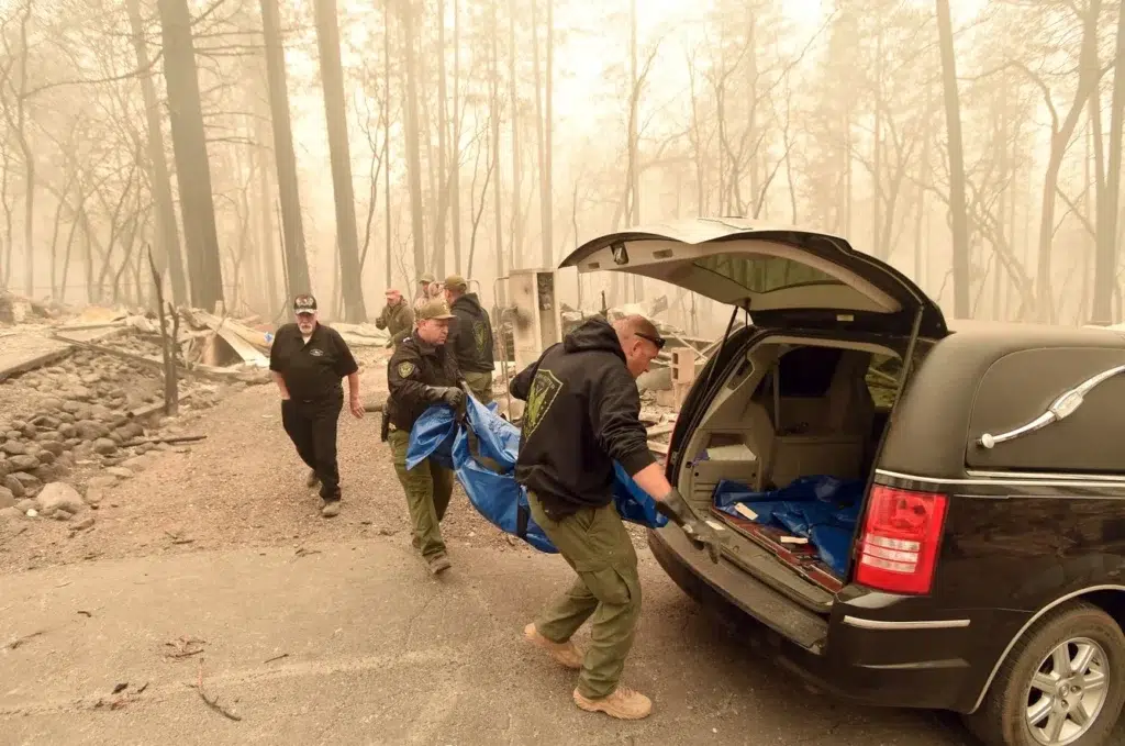 Colorado firefighters deploy to California to help battle raging wildfires, photo by Josh Edelson/AFP