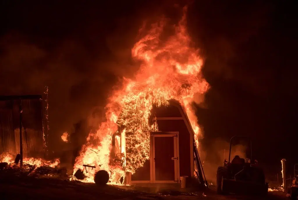What color is smoke?, photo by Josh Edelson/AFP