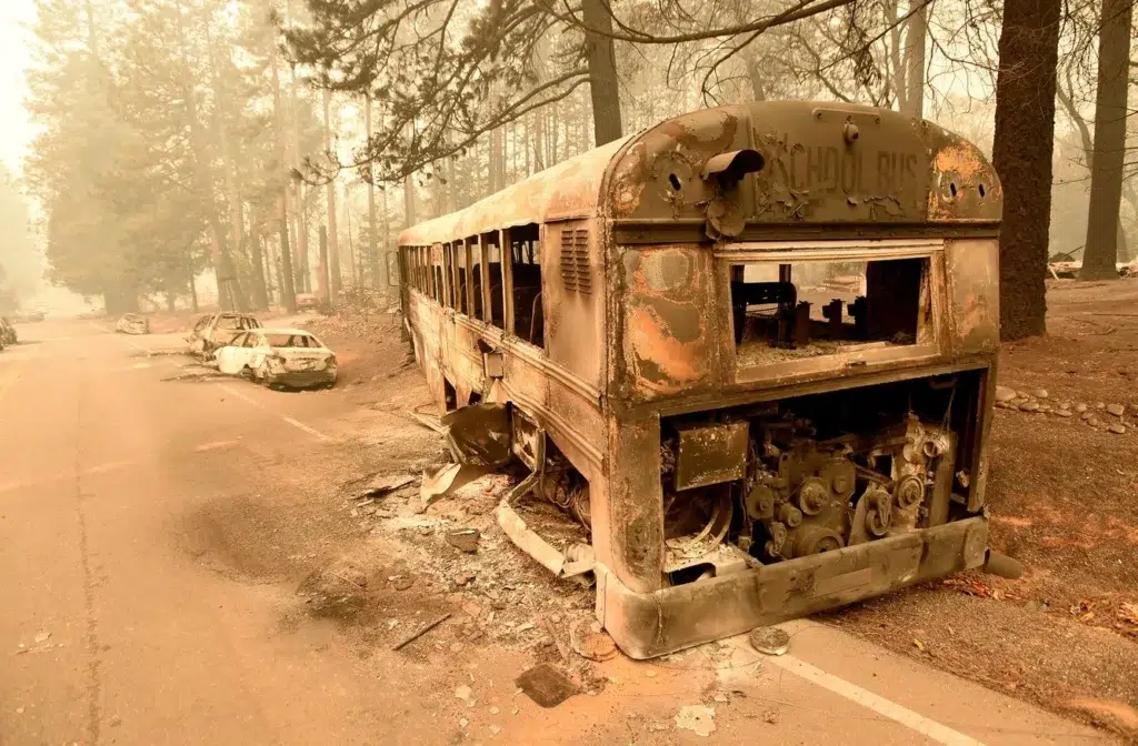 Camp Fire, Paradise: One Town's Struggle to Survive an American Wildfire, documentary photography by Josh Edelson/AFP