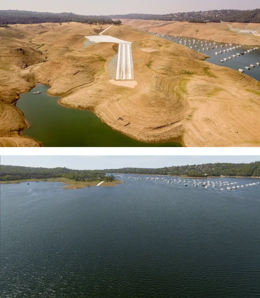 California's Lake Oroville fills to 100% capacity for 2nd straight year, photo by Josh Edelson/AFP