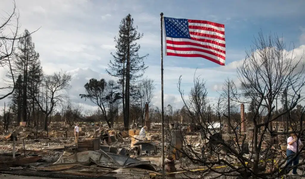 Flag of the United States, United States, documentary photography by Josh Edelson/AFP