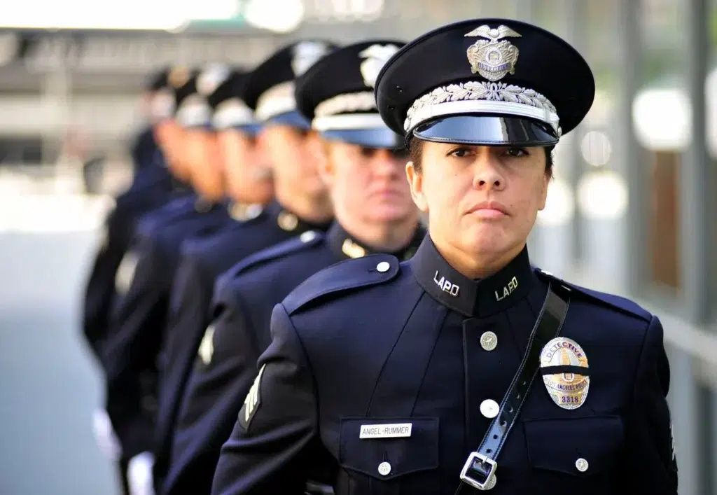 New York City Police Department, Los Angeles Police Department, Postal police, documentary photography by Josh Edelson/AFP