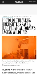 PHOTO magazine — a firefighter on the line of a California wildfire in a photograph by Josh Edelson