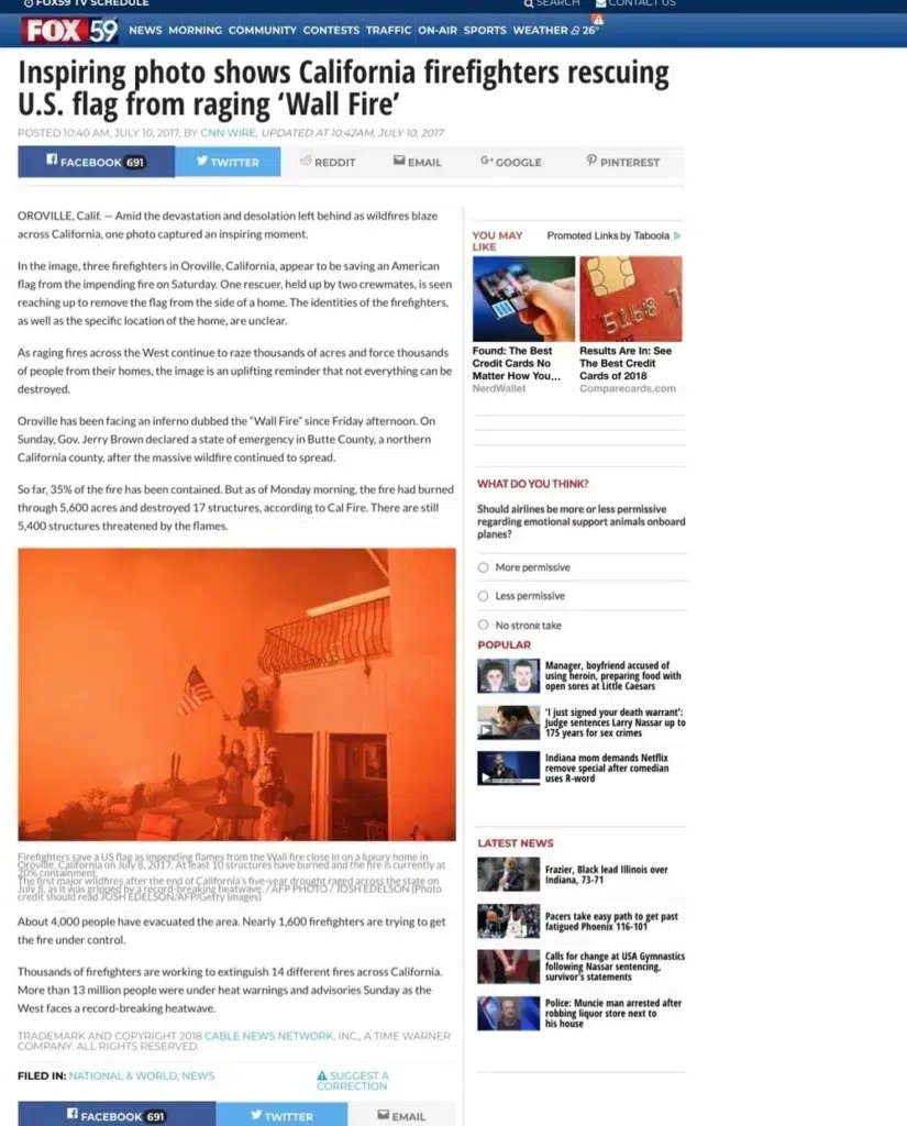 Josh Edelson wildfire photojournalism as run in the news (press feature 6)