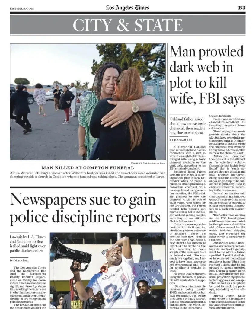 The Wall Street Journal featuring a photograph by Josh Edelson