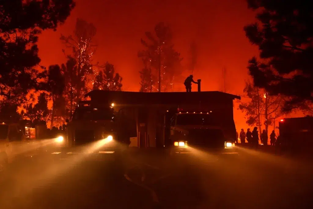 California wildfires scorch parched hillsides and destroy one home ..., photo by Josh Edelson/AFP