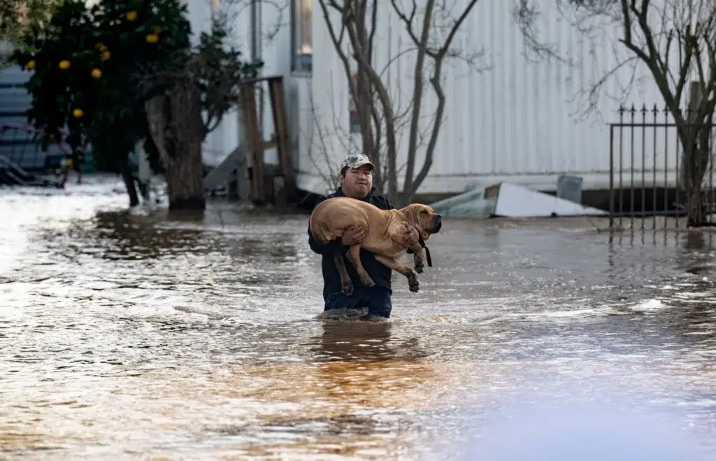 'Atmospheric River' Drenches California, Causing Mudslides and ..., photo by Josh Edelson/AFP