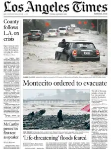 the Los Angeles Times — the charred aftermath of a California wildfire, photographed by Josh Edelson