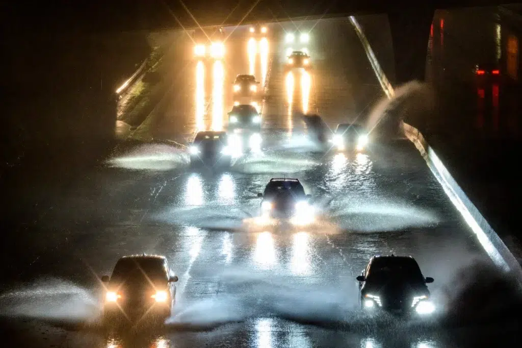 California hit with bomb cyclone: See the storm's dramatic impact, photo by Josh Edelson/AFP