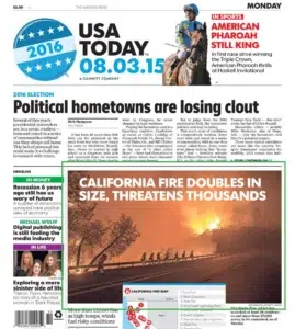USA Today — a fast-moving California wildfire, photographed by Josh Edelson