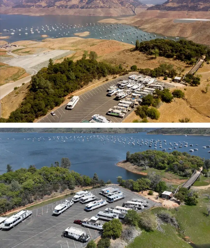 California's Lake Oroville fills to 100% capacity for 2nd straight year, photo by Josh Edelson/AFP