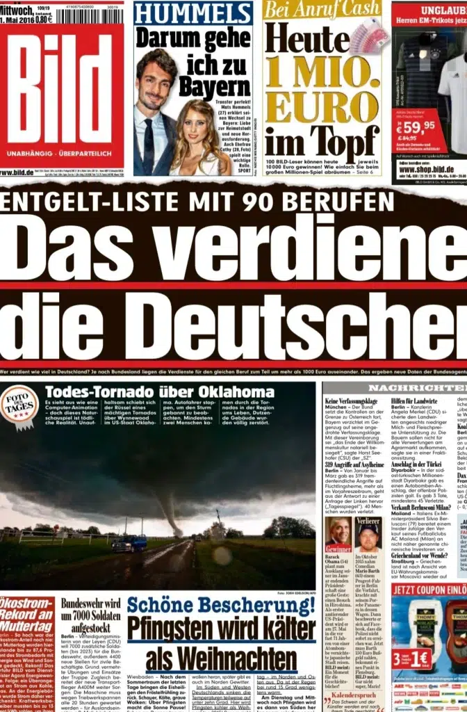 Bild newspaper feature with a photograph by Josh Edelson (2)