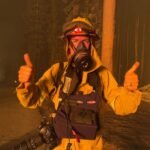 Josh photographing a wildfire