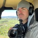 Josh shooting from a helicopter