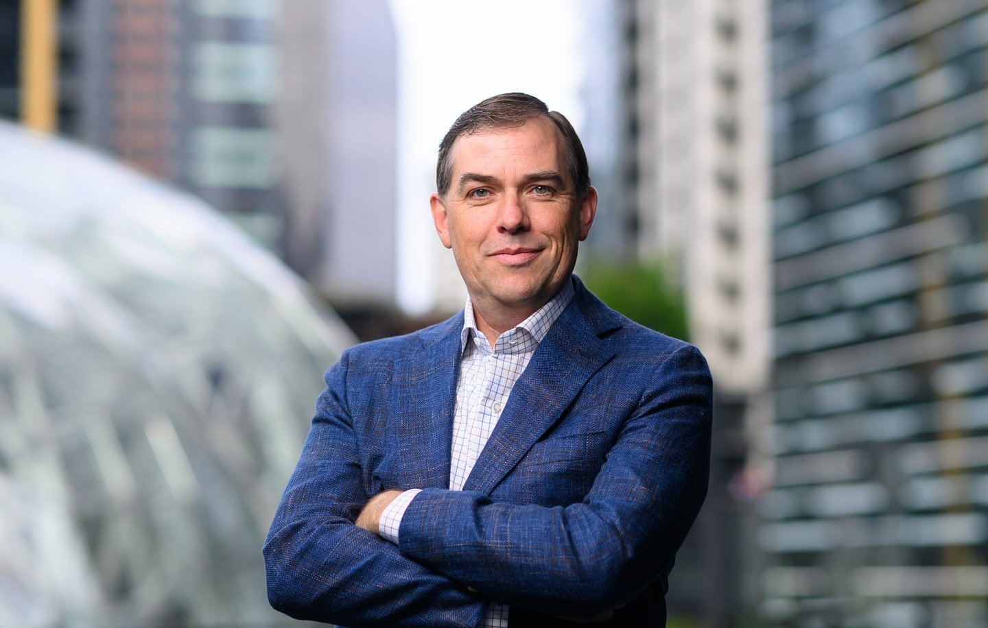 AWS CEO Matt Garman professional portrait at Amazon headquarters Seattle — executive photography by Josh Edelson