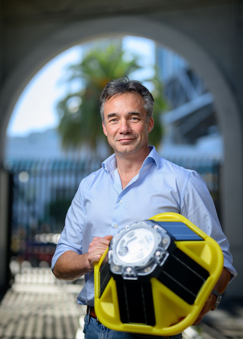 Office and lifestyle photography by Josh Edelson — technology executive with the company hardware product at the San Francisco facility.