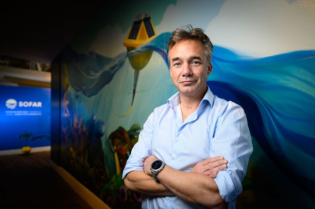 Sofar Ocean Technologies CEO Tim Janssen photographed at the company's San Francisco headquarters