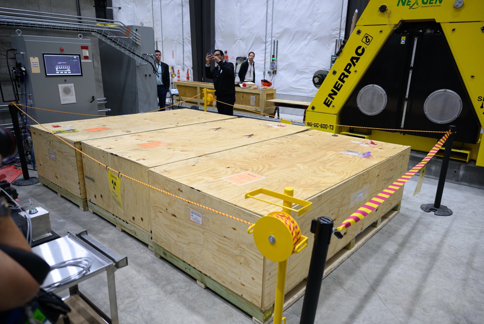 Nuclear fuel is seen at Aalo Atomics during the tour of Idaho National Laboratory