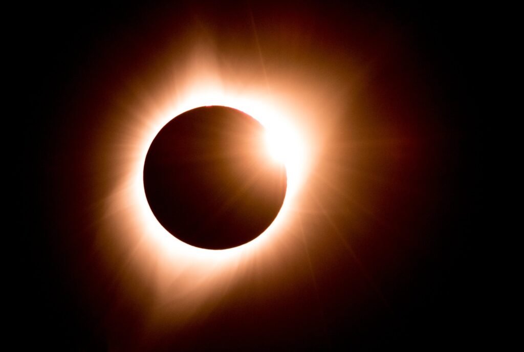 The diamond ring effect during a total solar eclipse, photographed by Josh Edelson