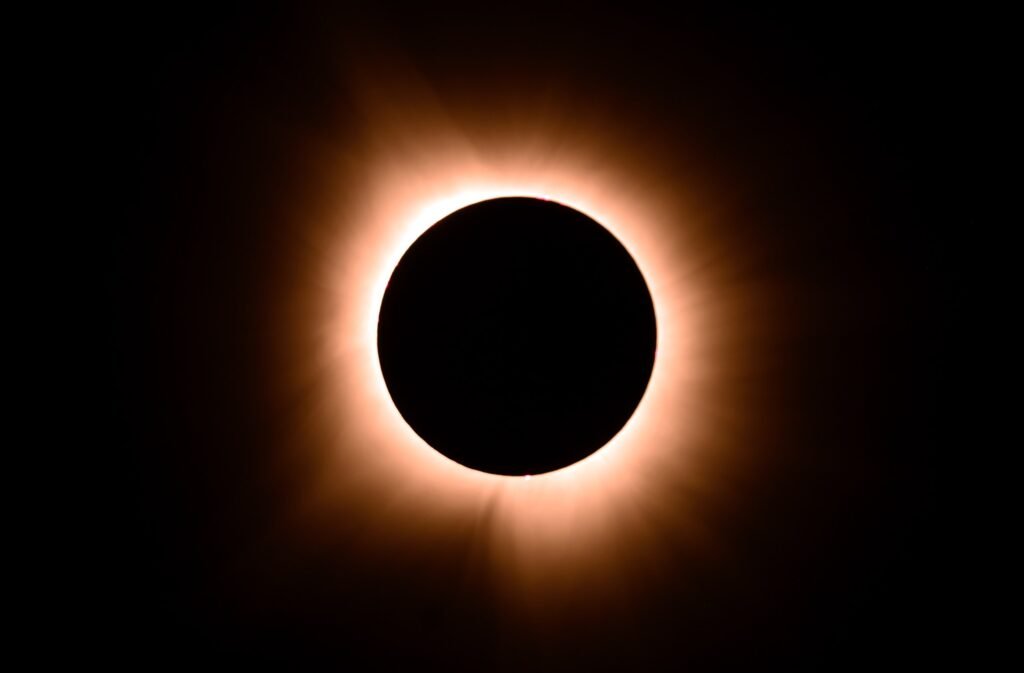 The sun's full corona during total solar eclipse totality, by Josh Edelson