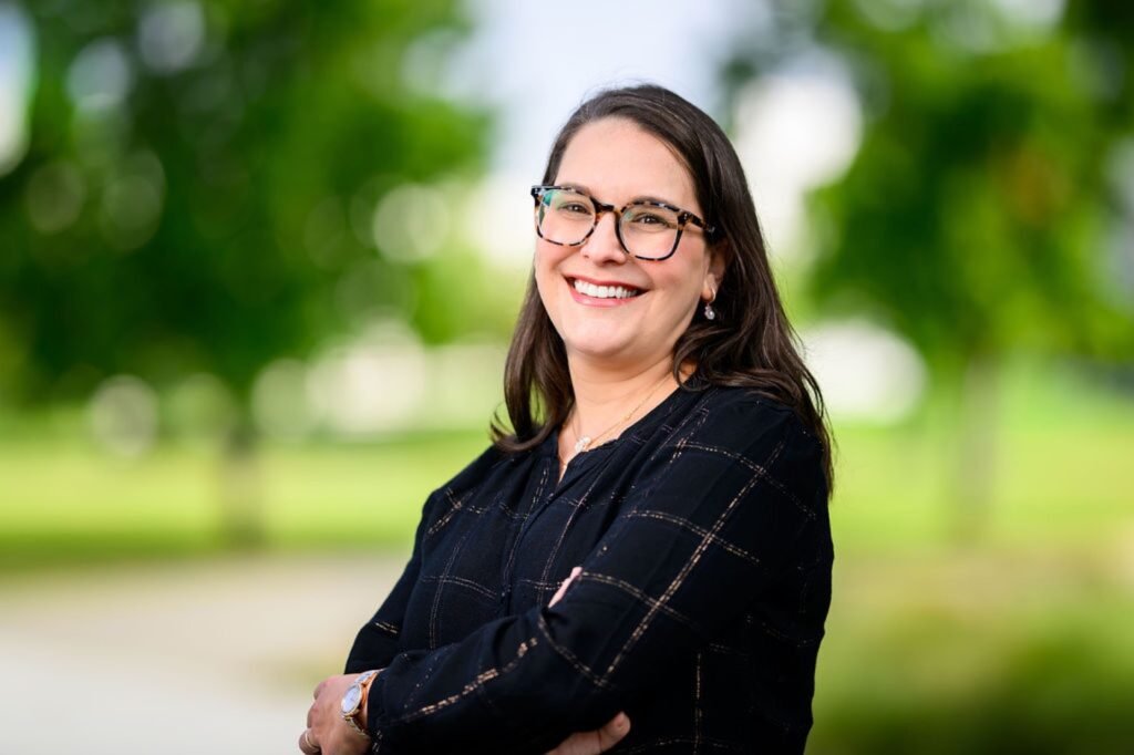 BigPanda executive headshot with soft blurred greenery, photographed by Josh Edelson in Redwood City