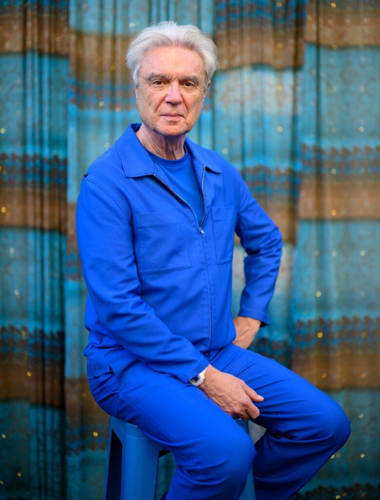 David Byrne photographed backstage at the Greek Theatre in Berkeley before a performance on his Who Is The Sky? tour. (Josh Edelson / LA Times)