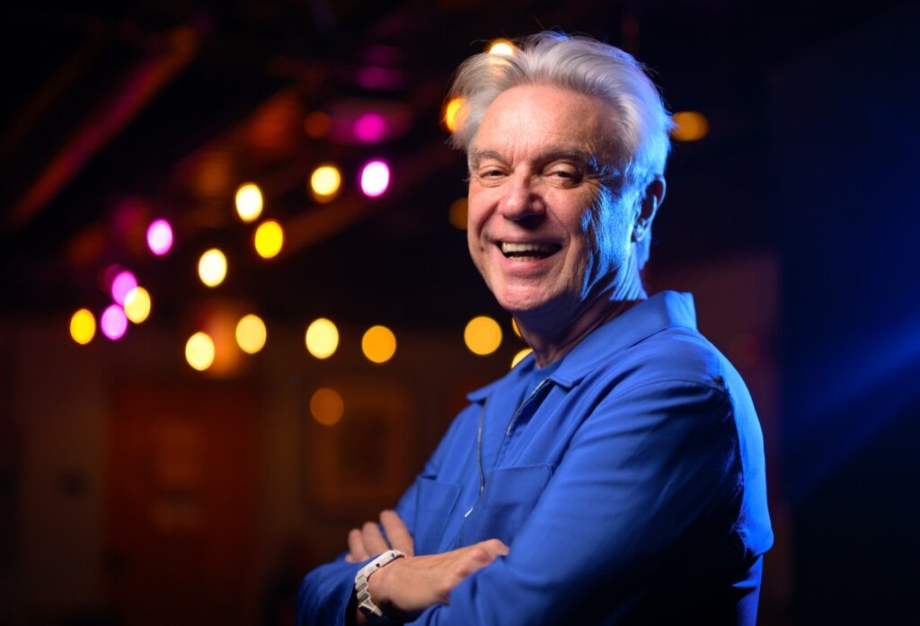 David Byrne photographed backstage at the Greek Theatre in Berkeley before a performance on his Who Is The Sky? tour. (Josh Edelson / LA Times)