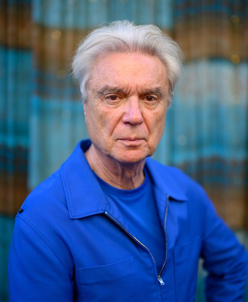 David Byrne photographed backstage at the Greek Theatre in Berkeley before a performance on his Who Is The Sky? tour. (Josh Edelson / LA Times)