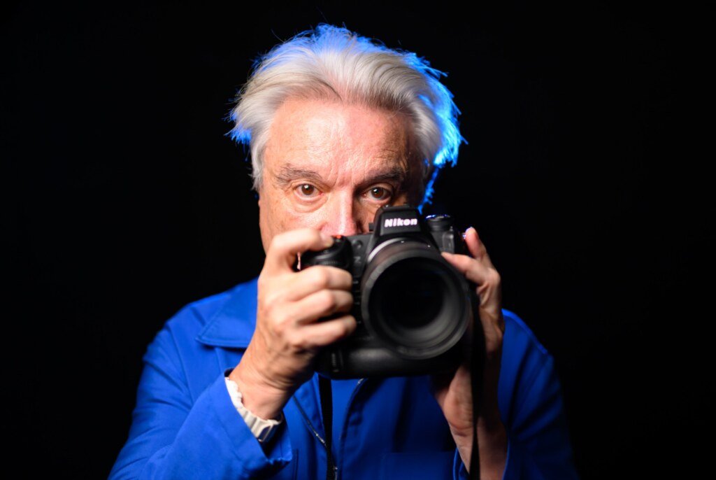 David Byrne photographed backstage at the Greek Theatre in Berkeley before a performance on his Who Is The Sky? tour. (Josh Edelson / LA Times)