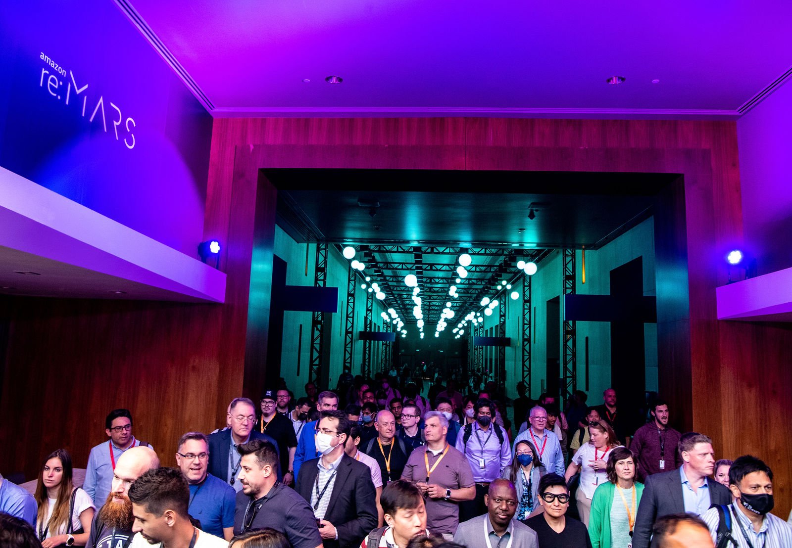 Amazon re:MARS conference in Las Vegas, keynote photography by Josh Edelson