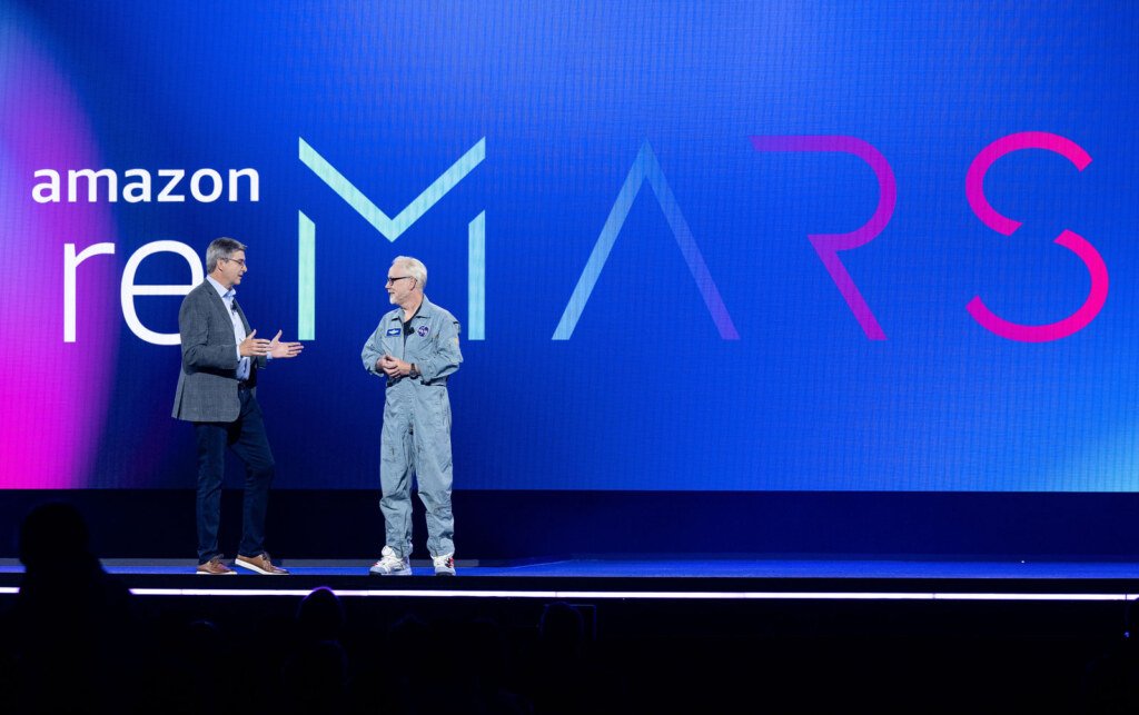 Amazon re:MARS conference in Las Vegas, keynote photography by Josh Edelson
