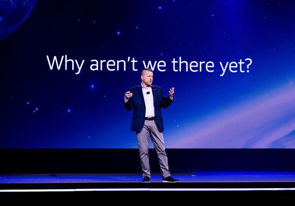 Amazon re:MARS conference in Las Vegas, keynote photography by Josh Edelson