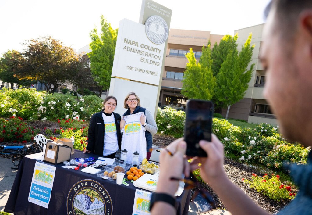 Bike to Wherever Days 2026 in downtown Napa for the Metropolitan Transportation Commission, event photography by Josh Edelson