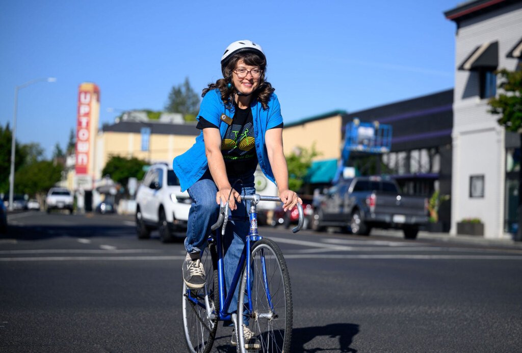 Bike to Work Day 2025 in downtown Napa for the Metropolitan Transportation Commission, event photography by Josh Edelson