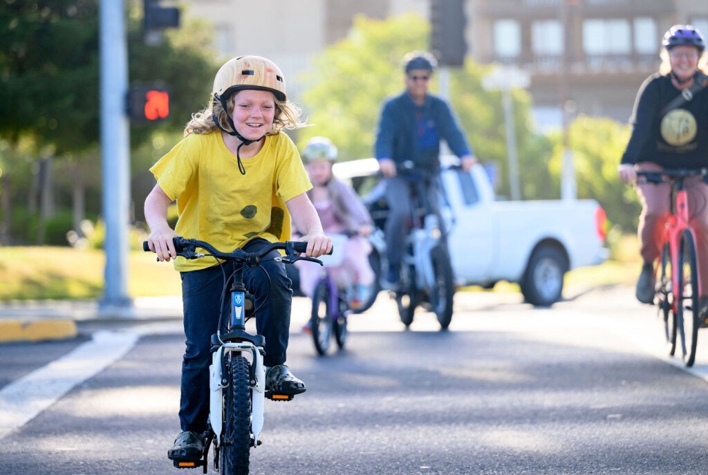 Bike to Work Day 2025 in downtown Napa for the Metropolitan Transportation Commission, event photography by Josh Edelson