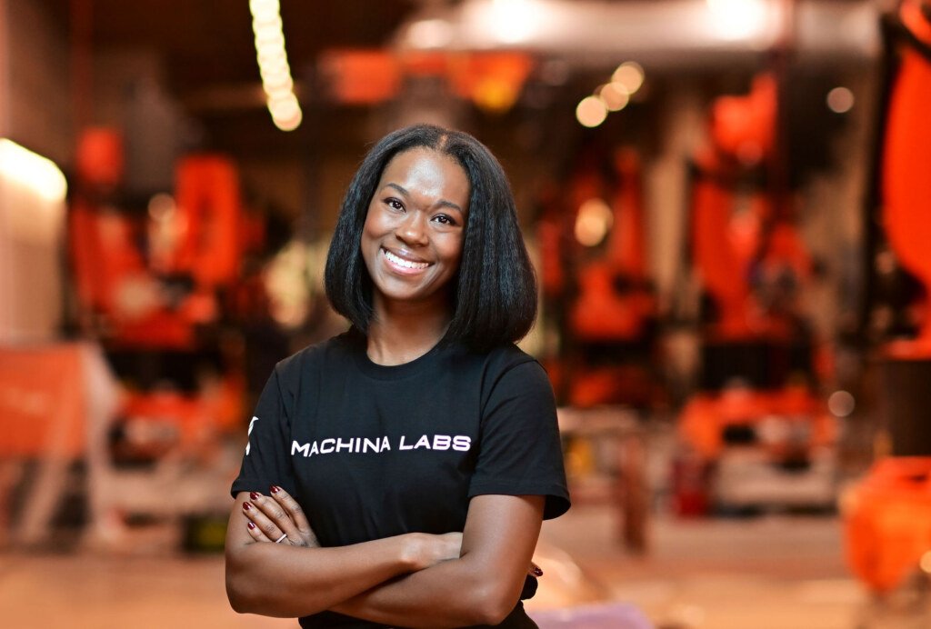 Machina Labs team headshots on the robotics factory floor in Los Angeles by Josh Edelson