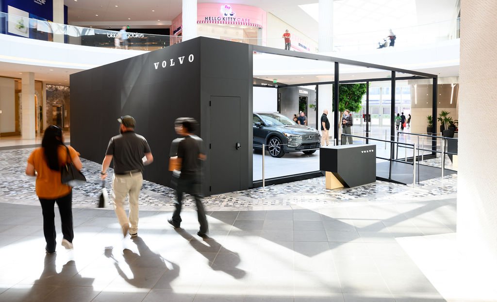 Volvo EX60 activation at a Santa Clara mall, brand activation and automotive photography by Josh Edelson for Nth Degree