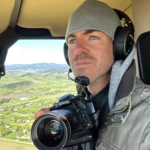 Josh shooting from a helicopter