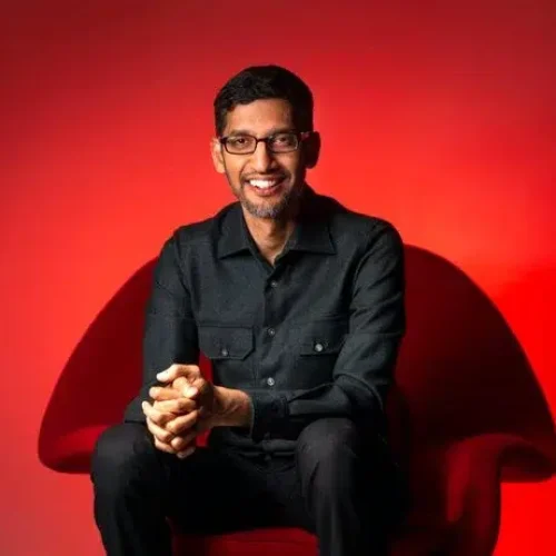Google CEO Sundar Pichai executive portrait photographed by Josh Edelson — San Francisco corporate photographer